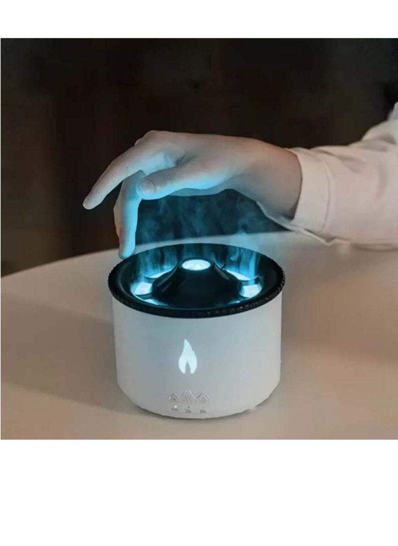 Flame Aroma Diffuser Night Light Humidifier White