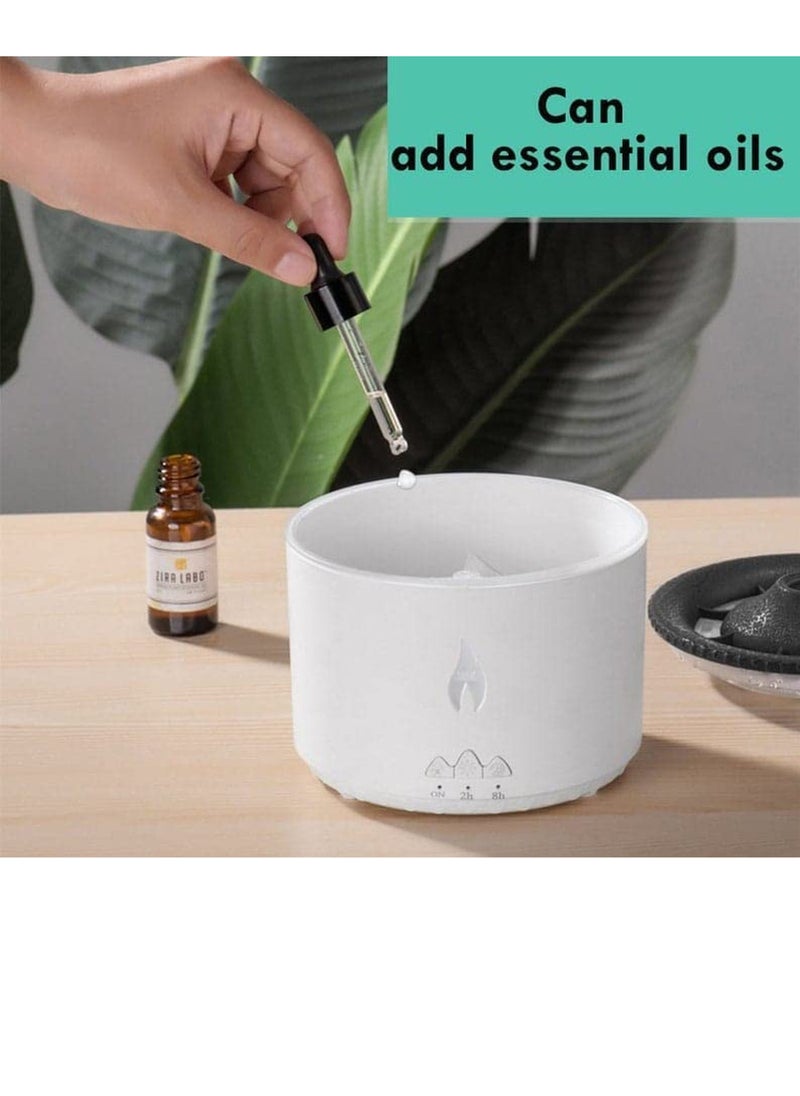 Flame Aroma Diffuser Night Light Humidifier White