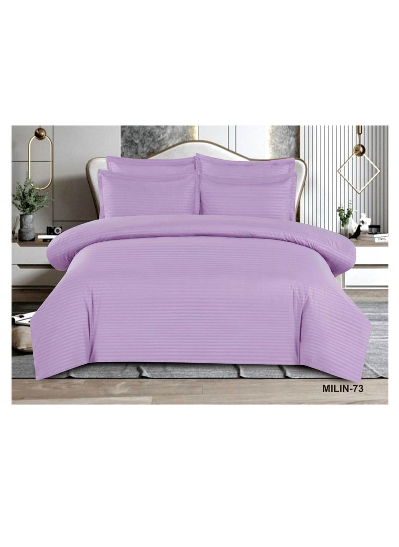 6-Piece King Size Duvet Cover Set Cotton Blend Purple 220x240cm