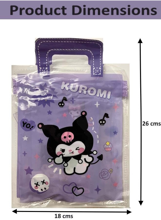 Kuromi Anime Portable Stationery 7pcs/Set Bags Children's Cute Cartoon Student Pencil Box Cosplay Kid Party Favors Return Gifts Toy 12 sets