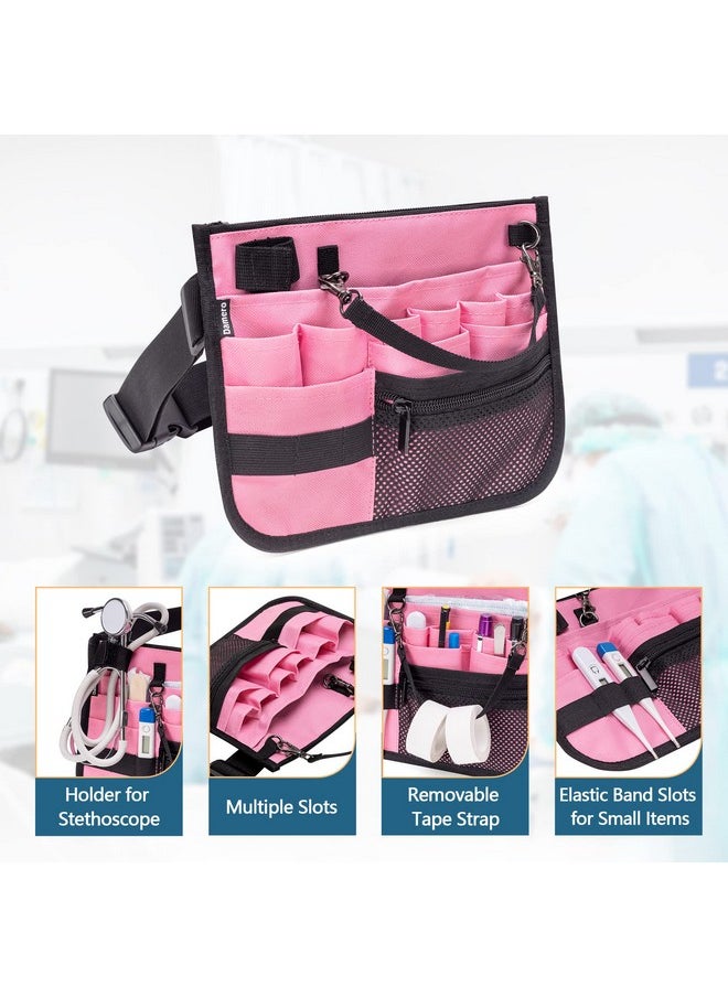 Nurse Fanny Pack, Nurse Waist Bag With Tape Holder, Nurse Tool Belt For Stethoscopes, Bandage Scissors And Other Medical Supplies, Pink