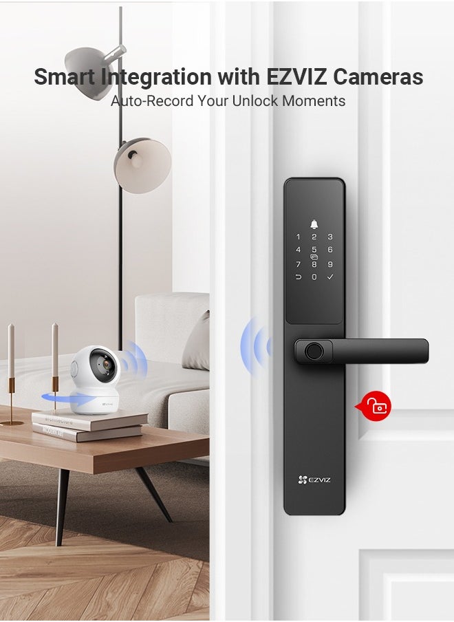 Smart Lock Y2000 7-in-1 Smart Door Lock And Keyless Entry Door Lock Built-in Wifi Fingerprint Access Weather-resistant Child Safety Installation For First 1000 Customers 6068