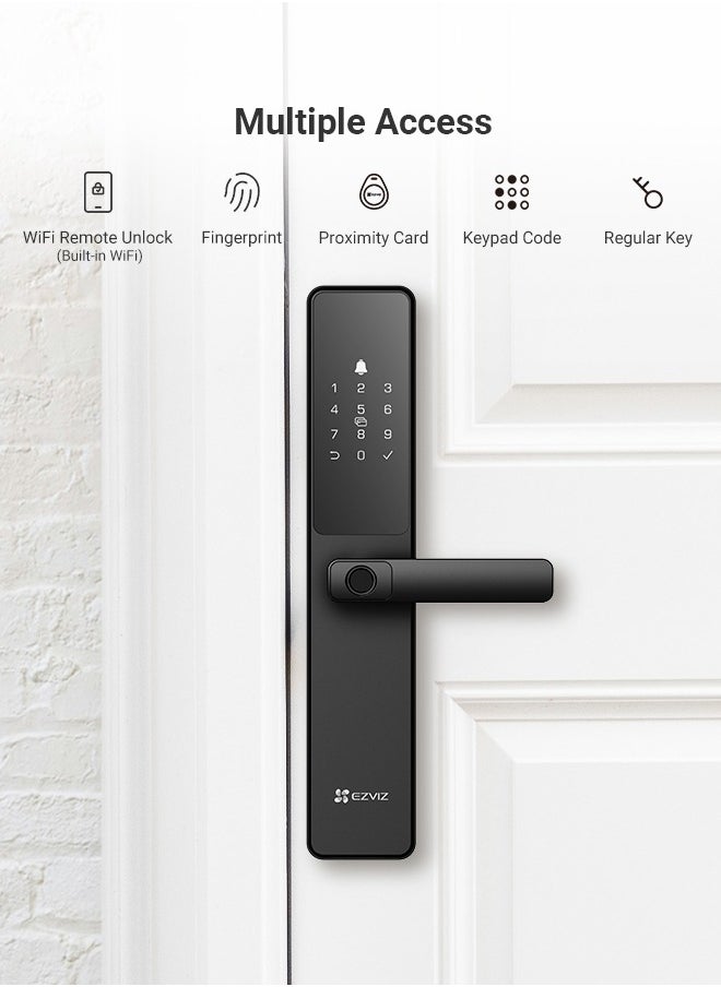 Smart Lock Y2000 7-in-1 Smart Door Lock And Keyless Entry Door Lock Built-in Wifi Fingerprint Access Weather-resistant Child Safety Installation For First 1000 Customers 6068