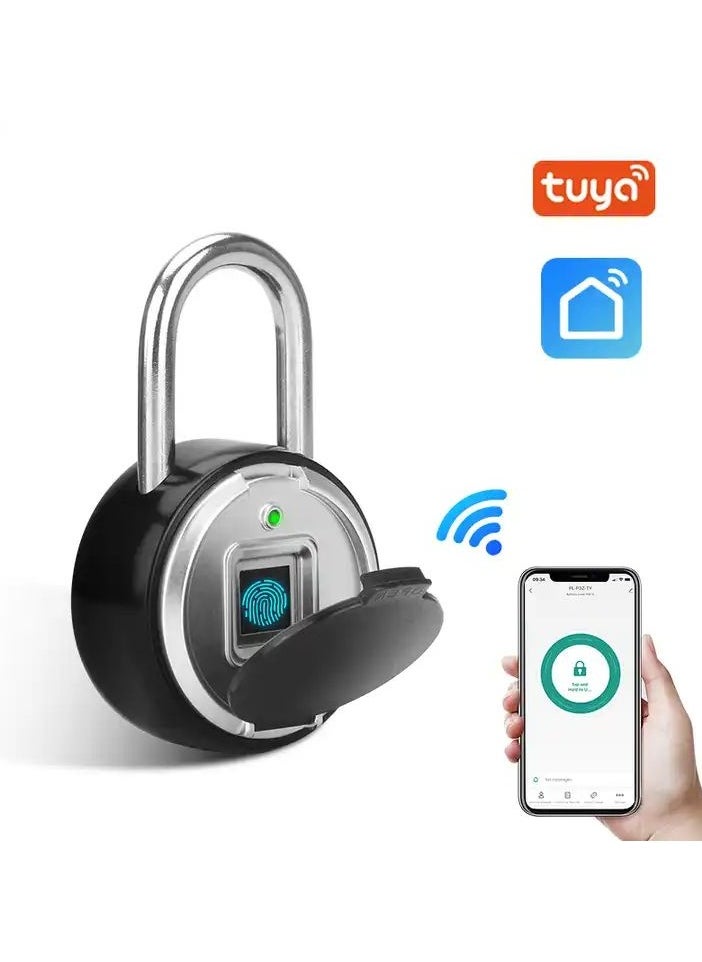 Tuya Smart Fingerprint Padlock Electronic Door Lock Bluetooth Smart Life App Remote Unlock Waterproof Security Protection