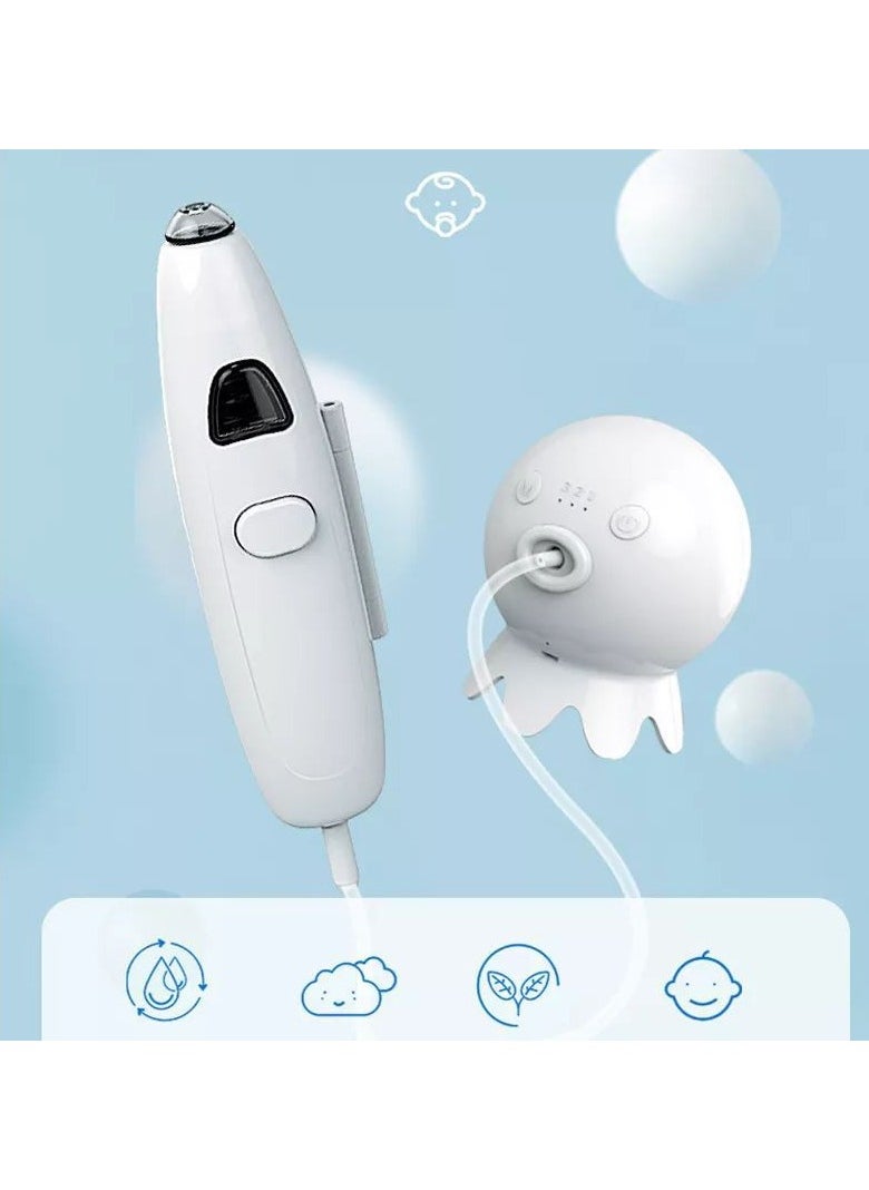 Rechargeable Baby Nasal Snot Aspirator Adjustable Suction Health Care Electric Safety Nose Cleaner For born Toddler Tool 240130