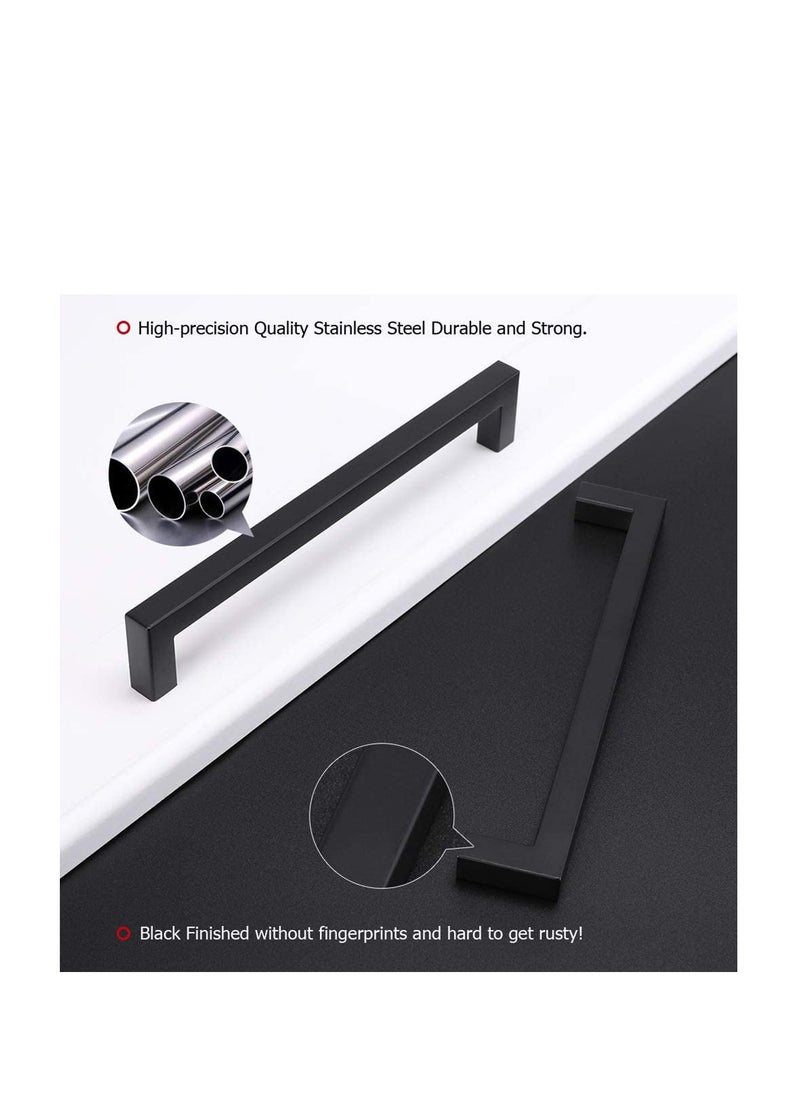 Cupboard Small Handle Closet Black Small Handle, Solid Square Cabinet Handle Black Furniture Pulls Hole Centers Black Cabinet Hrdware, Modern Bedroom Cabinet Handles 1 Pack