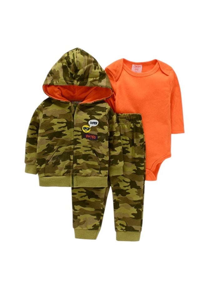 Bambimici Army Hoodie Set - Multicolor