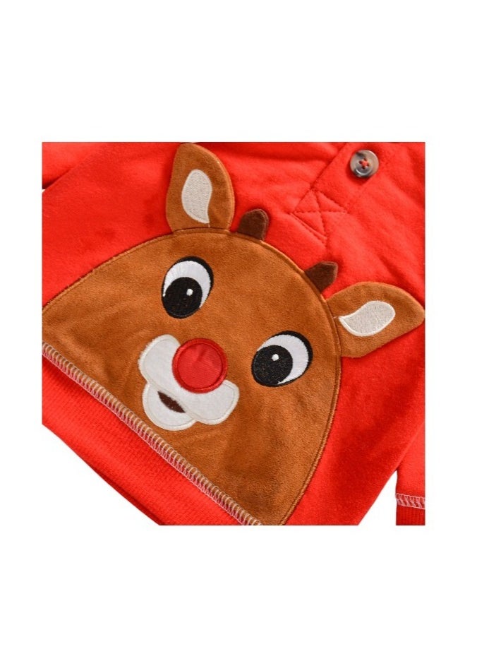 Bambimici Animal Hoodie with Pyjama - Red