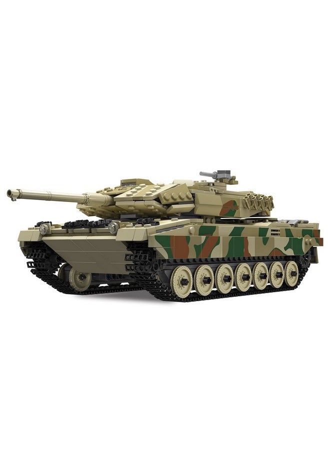 P Control]Mould King Moc Leopard 2 Tank Building Block Kits, Military Vehicle Model Construction Block Sets, Adult Collectible Model Kits, Boy Toys For Christmas And Birthday Gifts(1091Pcs)