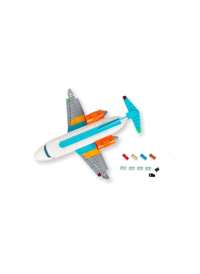 Vacation Airlines Airplane Building Blocks, Plane Model Kit, Building Bricks Sets For Adults Or Kids 6 Year Old +, Home Decor, Quality Blocks Compatible With Lego & Major Brands, 176 Pieces