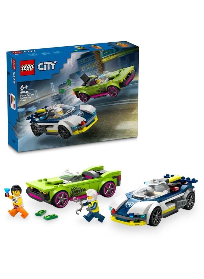 City Police Car & Muscle Car Chase 60415 Building Toy Set (213 Pieces)