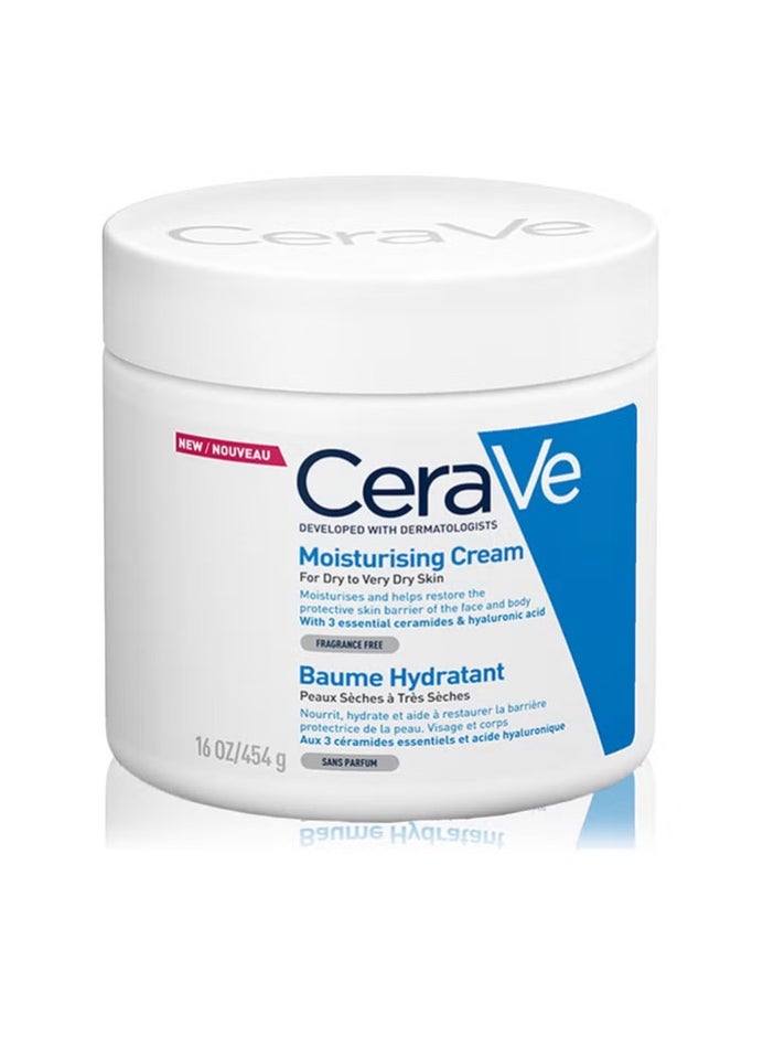 CERAVE Moisturizing Cream For Dry Skin With Hyaluronic Acid 454grams