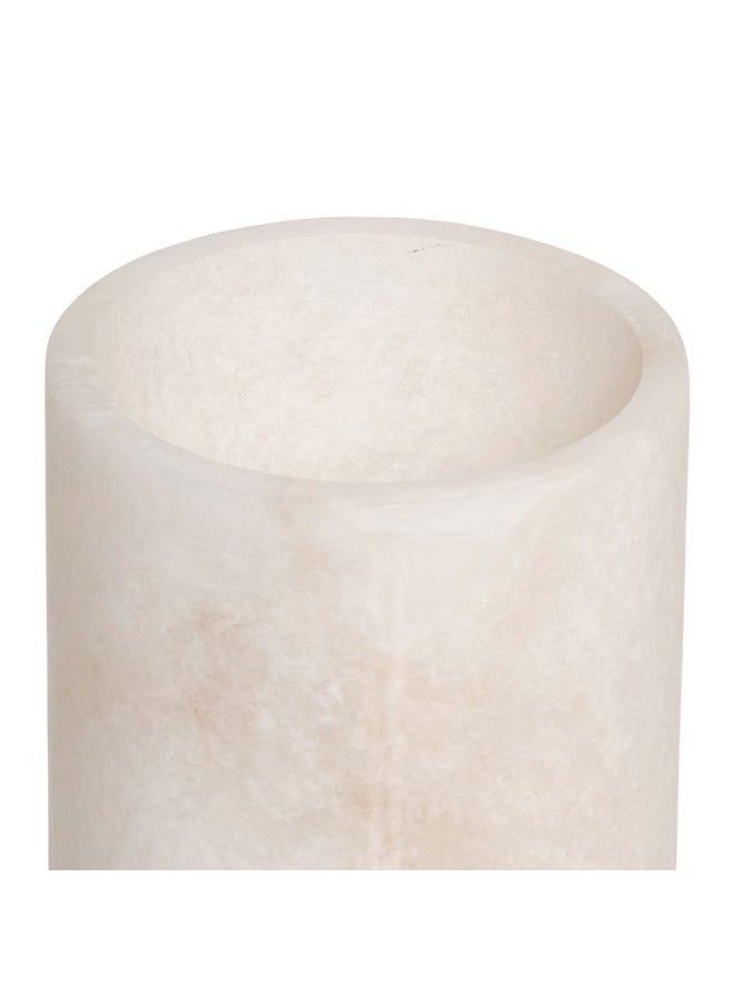 Alabaster Tumbler, White - 10X8Cm