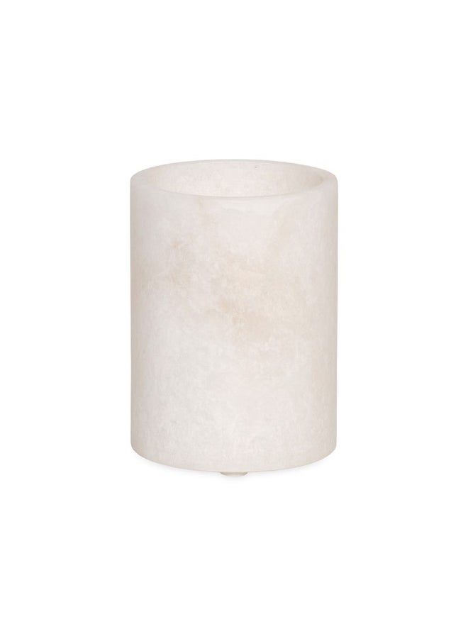 Alabaster Tumbler, White - 10X8Cm