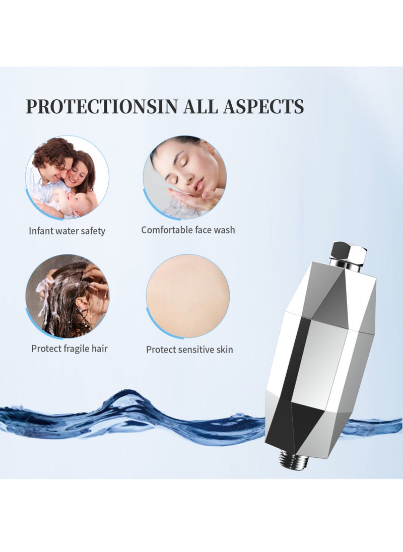 7 Stage Shower Filter, Shower Filter for Hard Tap Water High Output Shower Water Filter to Remove Chlorine Fluoride Heavy Metals, Improves the Condition of Your Skin, Hair and Nails