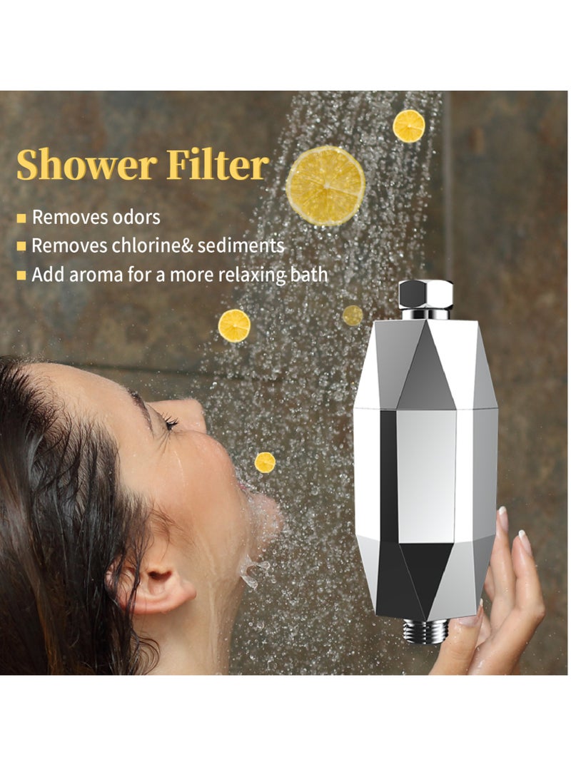 7 Stage Shower Filter, Shower Filter for Hard Tap Water High Output Shower Water Filter to Remove Chlorine Fluoride Heavy Metals, Improves the Condition of Your Skin, Hair and Nails