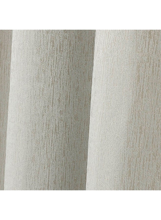 Sean Jacquard Bathroom Curtain, Off-White - 140X240Cm