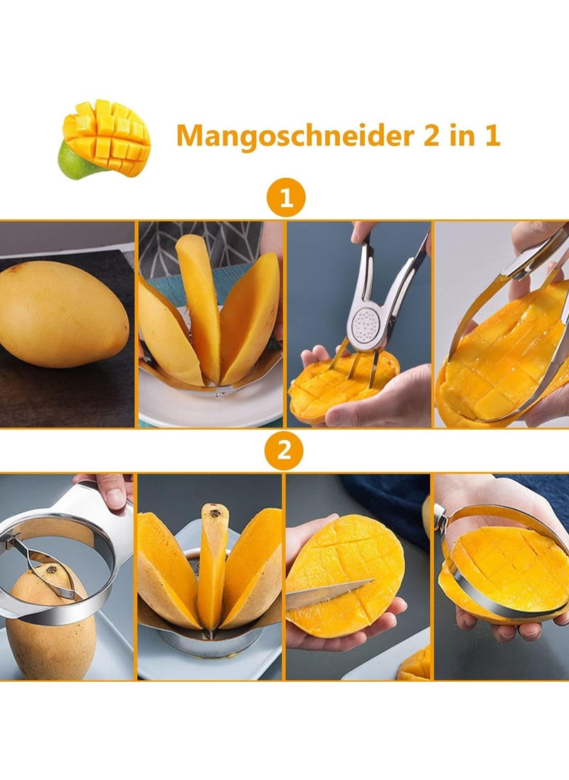 Stainless Steel Mango Cutter - Extra Large Fruit Core Remover for Kitchen Use