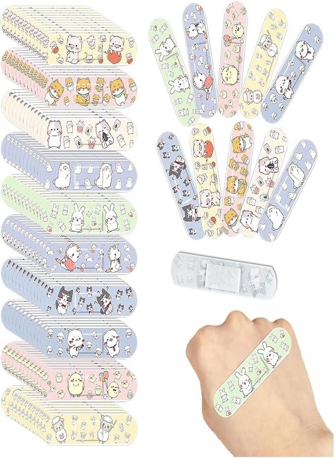 80 Pcs Band Aid Kids Waterproof Band Aid Strips Breathable Children's Printed Cartoon Band-Aid Mini Cute Stretch Hemostatic Stickers