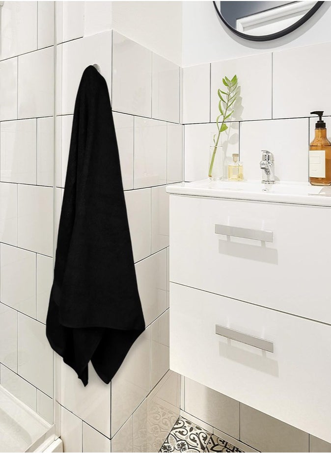 Premium SPA,GYM,POOL, SALOON Towels .100% Cotton Bath Towel Pack of 2 70x140Cm 650 GSM Black