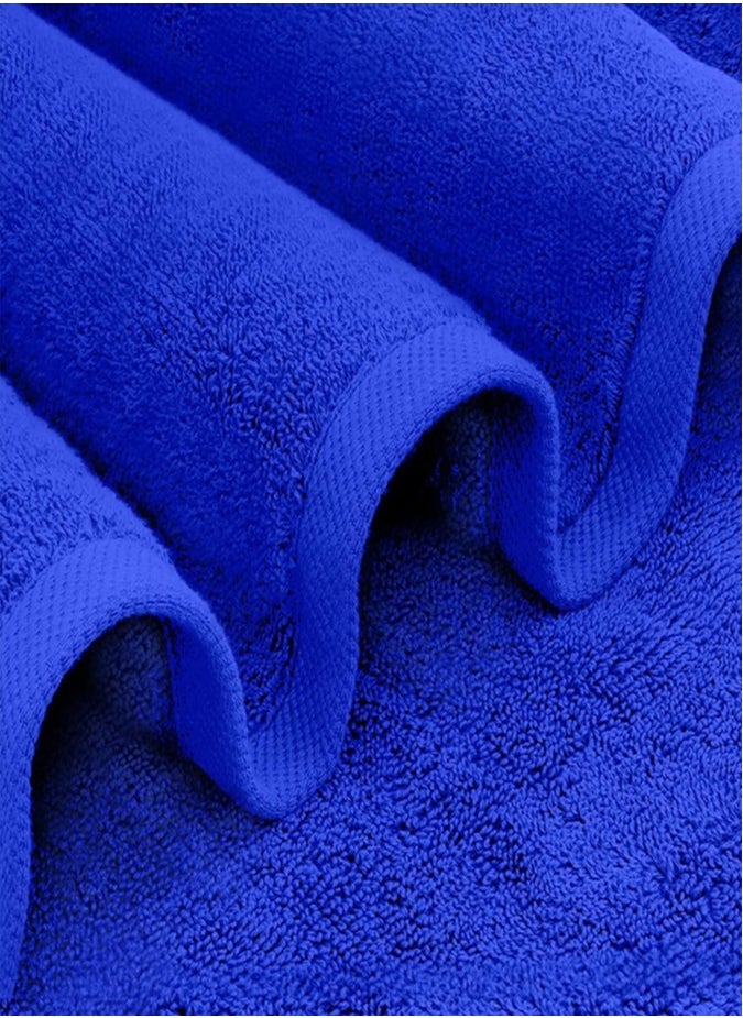 Premium SPA,GYM,POOL, SALOON Towels .100% Cotton Bath Towel Pack of 2 70x140Cm,650 GSM Royal Blue