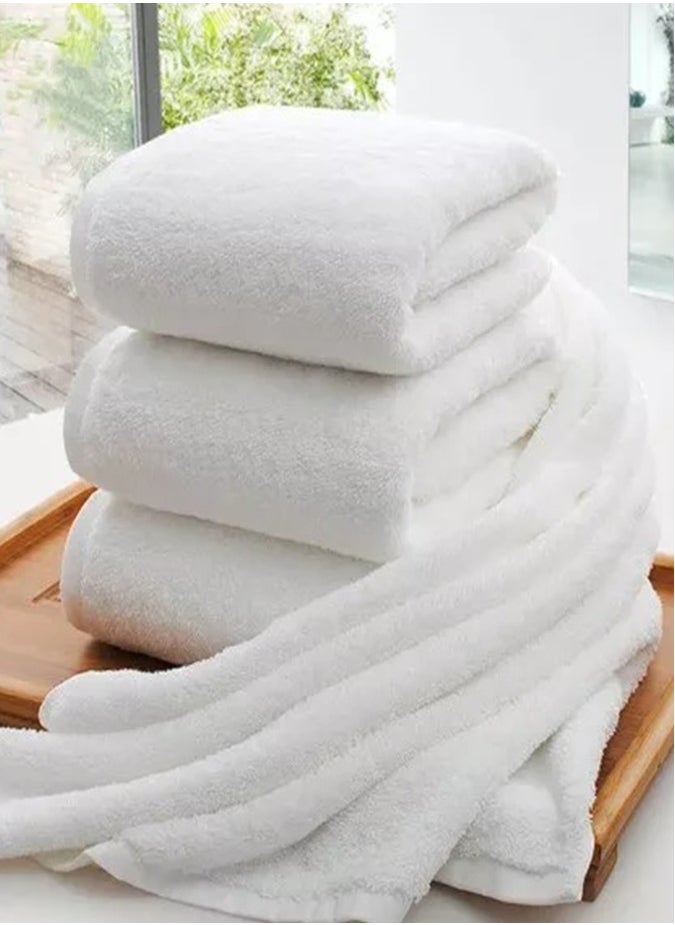 Premium SPA,GYM,POOL, SALOON Towels.100% Cotton Bath Towel Pack of 2 70x140Cm 650 GSM White