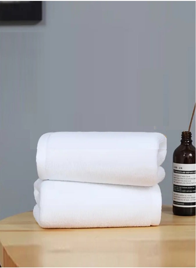 Premium SPA,GYM,POOL, SALOON Towels.100% Cotton Bath Towel Pack of 2 70x140Cm 650 GSM White