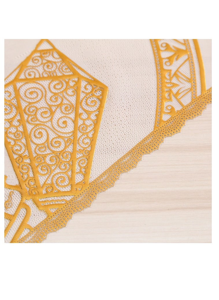 Set of 10 Pcs Placemat For Ramadan Mubarak Waterproof And Non-slip Eid Mubarak Table Mat Moon Decorations