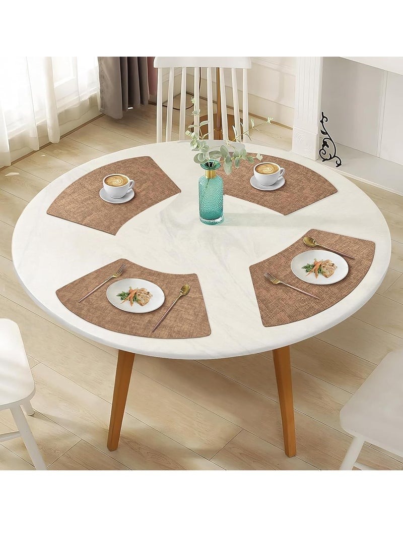 Set of 4 Vinyl Placemats – Heat-Resistant, Waterproof, and Easy-to-Clean Faux Leather Table Mats, Durable Dining Mats for Kitchen, Patio, Dining Room, Non-Slip Table Protectors, Stylish and Functional Table Mats