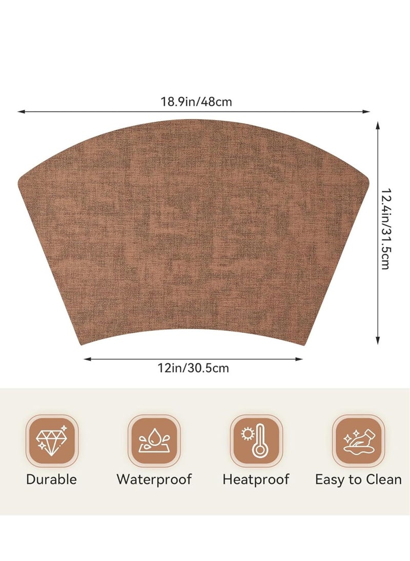 Set of 4 Vinyl Placemats – Heat-Resistant, Waterproof, and Easy-to-Clean Faux Leather Table Mats, Durable Dining Mats for Kitchen, Patio, Dining Room, Non-Slip Table Protectors, Stylish and Functional Table Mats