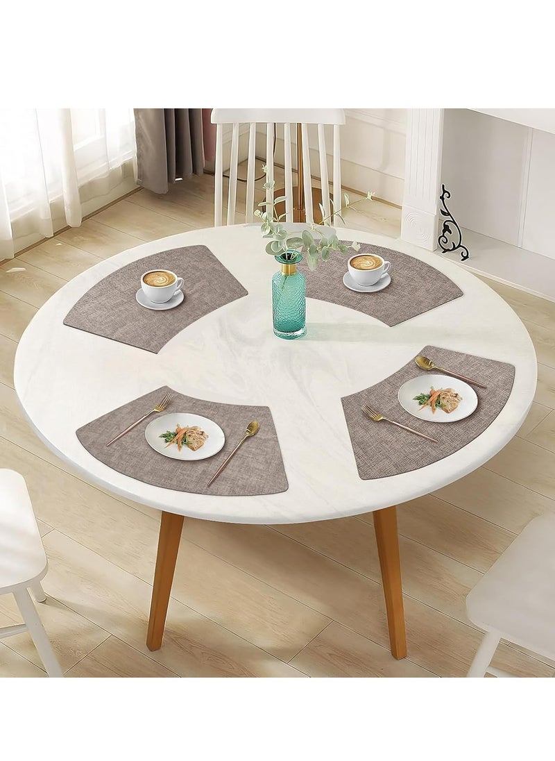 Set of 4 Vinyl Placemats – Heat-Resistant, Waterproof, and Easy-to-Clean Faux Leather Table Mats, Durable Dining Mats for Kitchen, Patio, Dining Room, Non-Slip Table Protectors, Stylish and Functional Table Mats