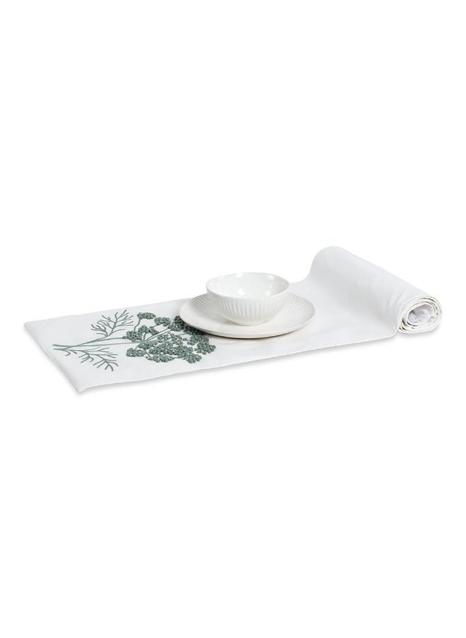 Tree Table Runner, White - 135X180 Cm