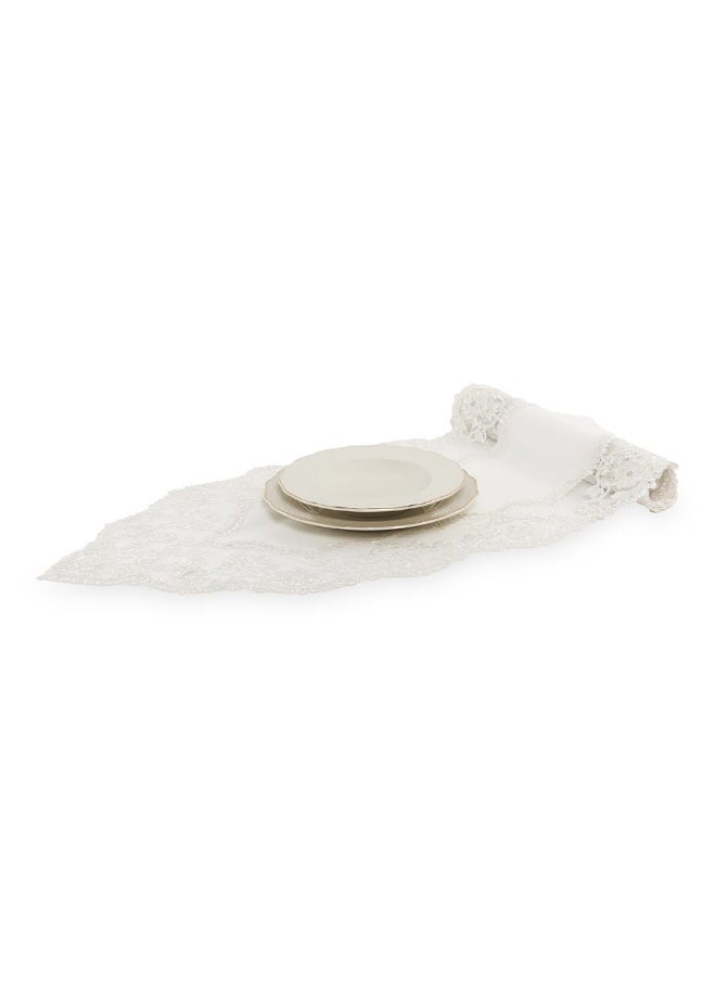 Vane Table Runner, White - 40X180Cm