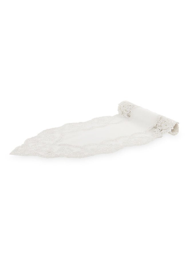 Vane Table Runner, White - 40X180Cm