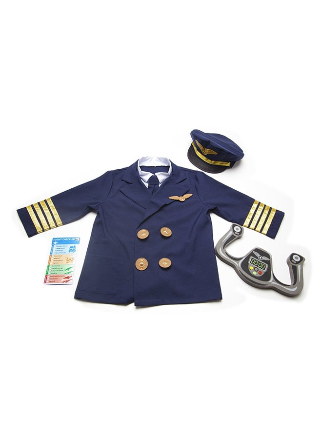 6-Piece Pilot Role Play Costume Set
