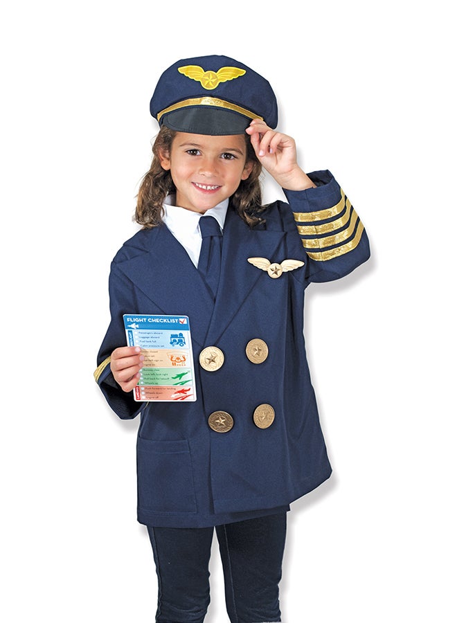 6-Piece Pilot Role Play Costume Set