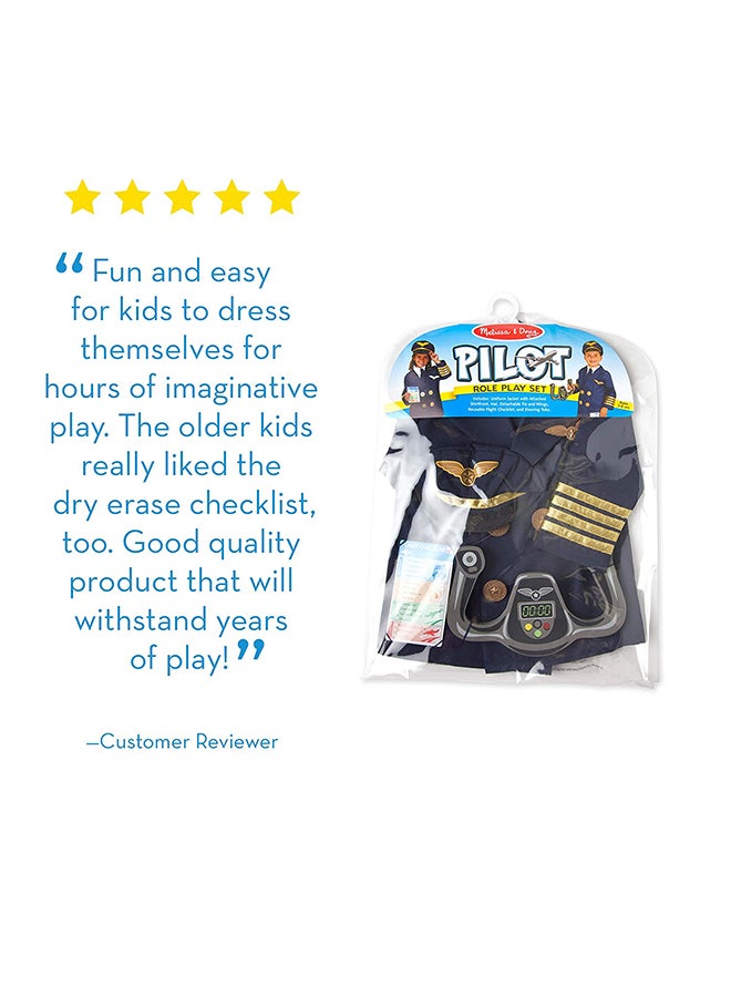 6-Piece Pilot Role Play Costume Set