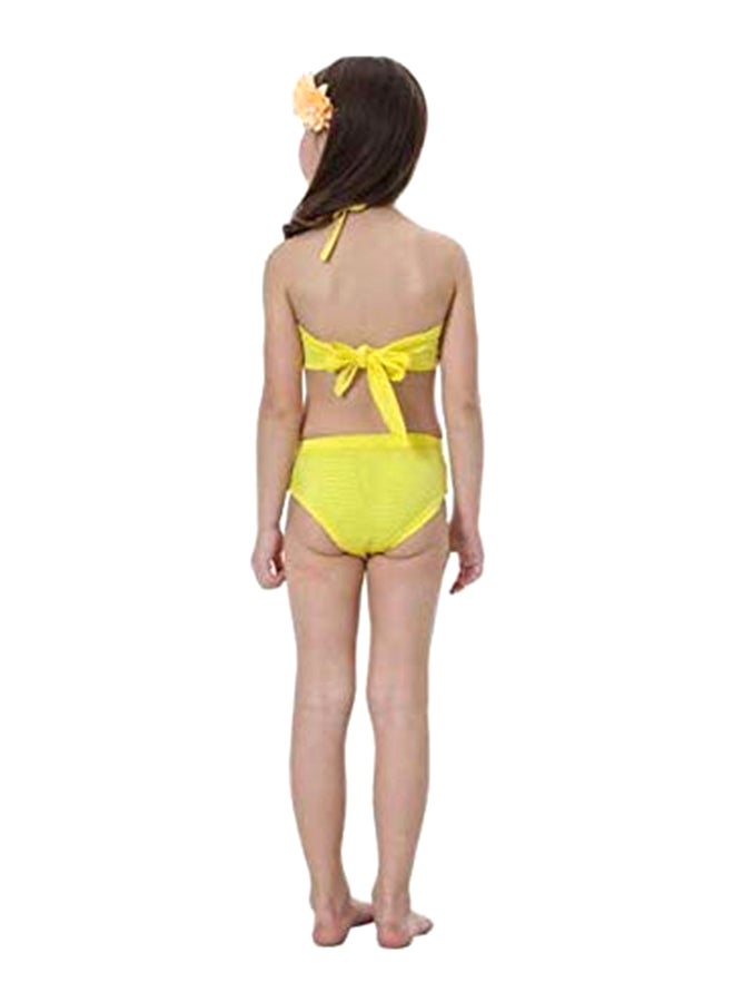 3-Piece Mermaid Swimming Suit With Bikini Set 140cm