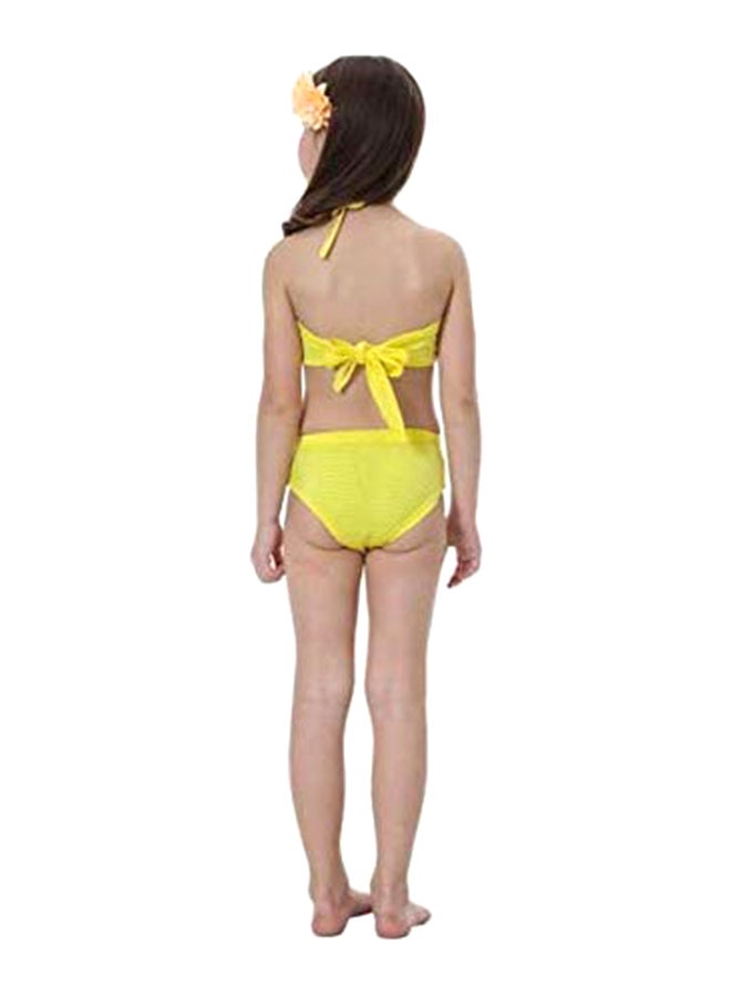3-Piece Mermaid Swimming Suit With Bikini Set 130cm