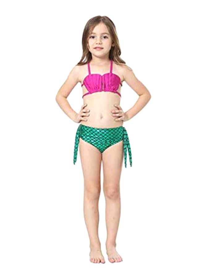 5-Piece Mermaid Swimming Suit Set 130cm
