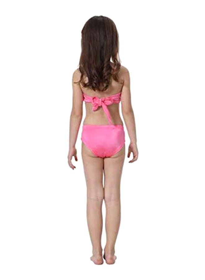 5-Piece Mermaid Swimming Suit With Bikini Set 130cm