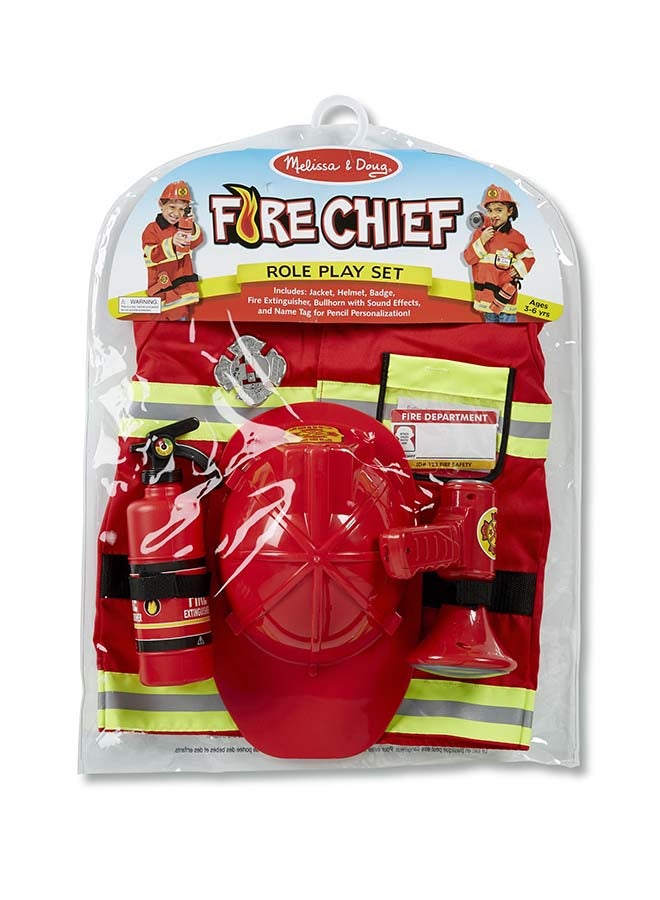 6-Piece Fire Chief Role Play Costume Set 4834 20 x 16inch