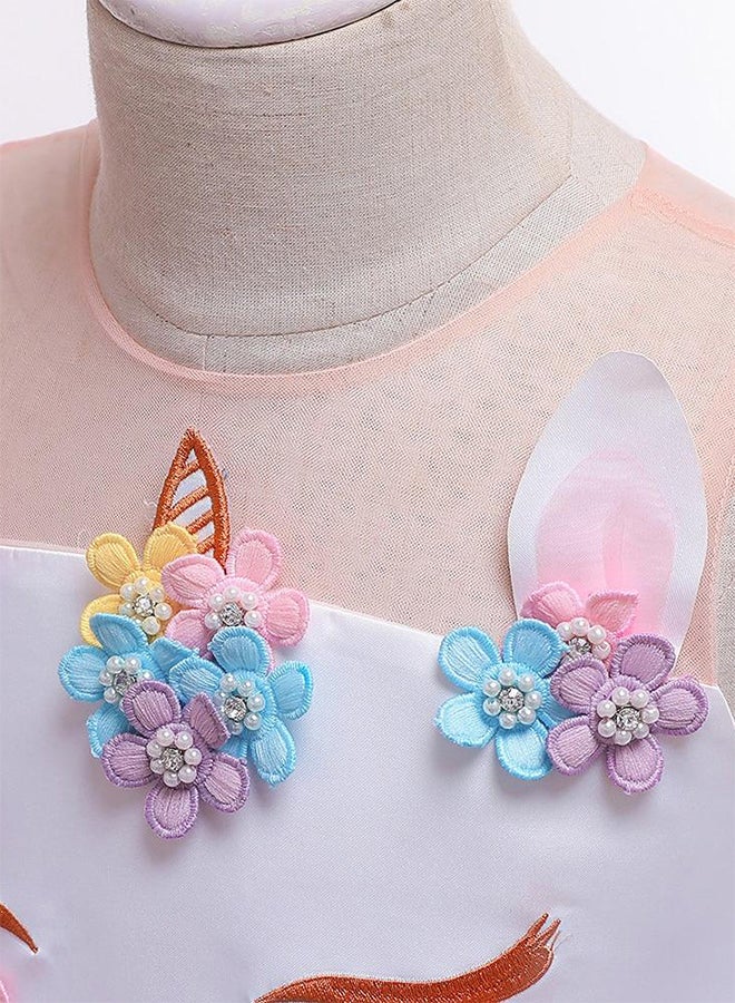 Unicorn Princess Costume Birthday Pageant Party Dance Performance Fancy Dress Up Outfit 4 - 5 Years