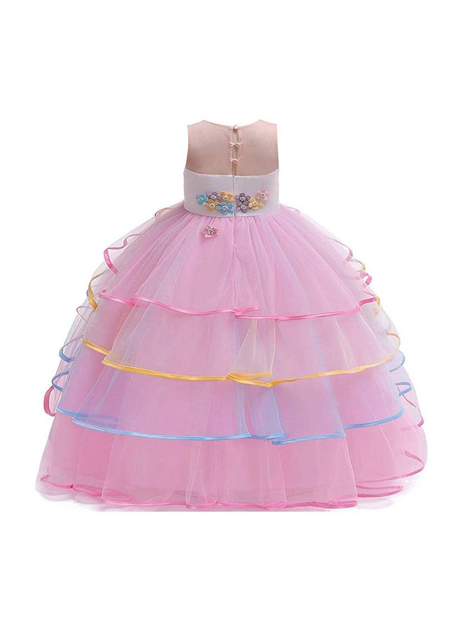 Unicorn Headband Princess Costume Birthday Pageant Party Dance Performance Fancy Dress Up Outfit 10 - 11 Years