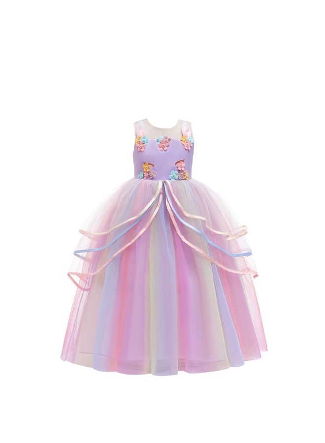 Long Unicorn Gauze Princess Holiday Costume 150cm