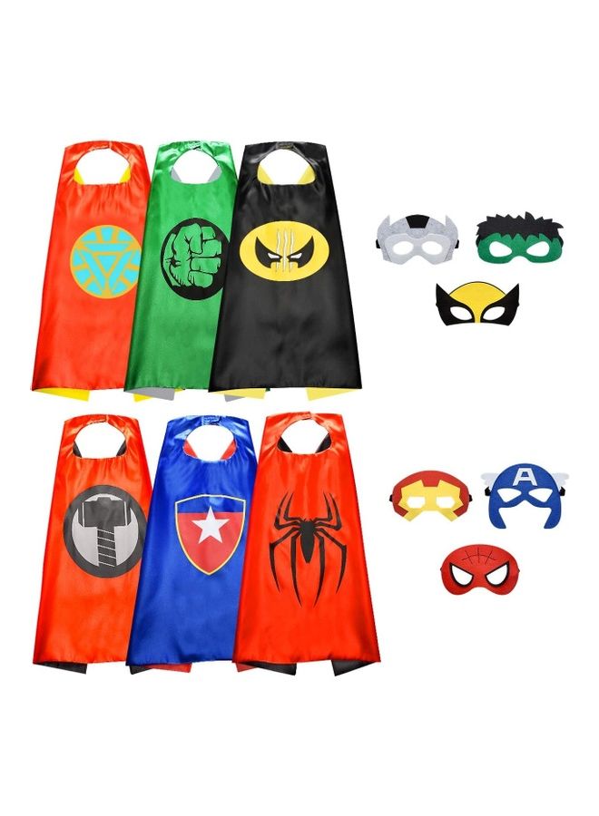 6-Piece Superhero Costumes For Kids one sizecm