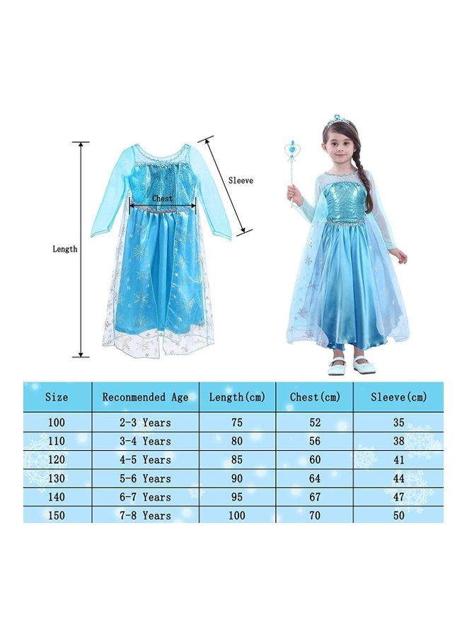 Fairy Tale Princess Costume With Accessory Set 140cm