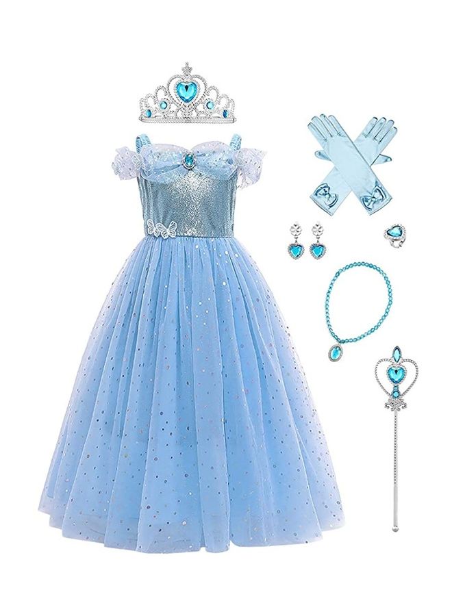 Sofia Aurora Cinderella Princess Fancy Dress Costume With Accessories Set 71x67x90cm