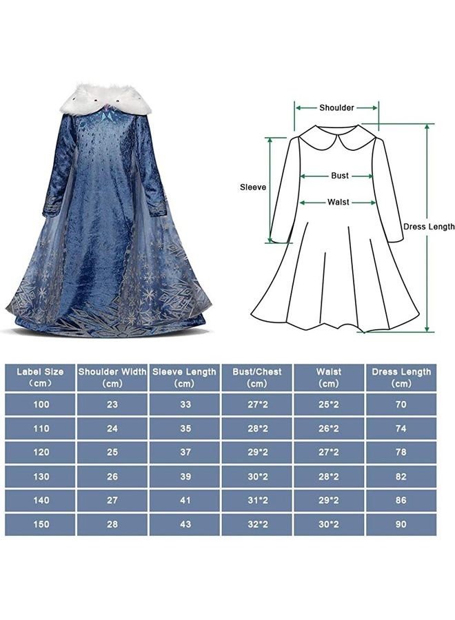 Fairy Tale Princess Costume With Accessory Set 140cm