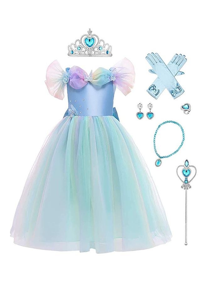Adorable Princess Fancy Party Dress Costume With Accessories Set for Girls 140cm